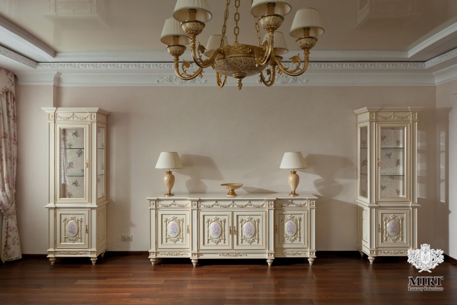 Гостиная в бело бежевых тонах