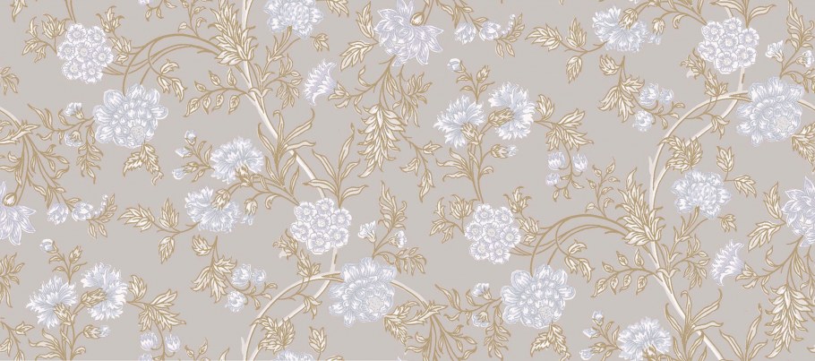 Бежевые обои с цветами