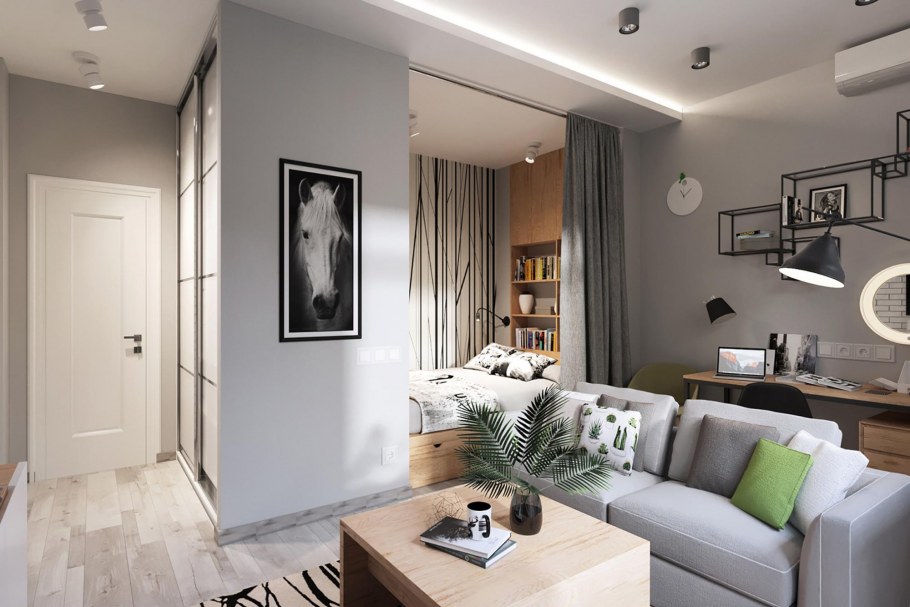 Небольшая гостиная в стиле Минимализм