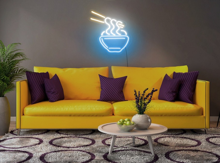 Неоновая подсветка картина на стену