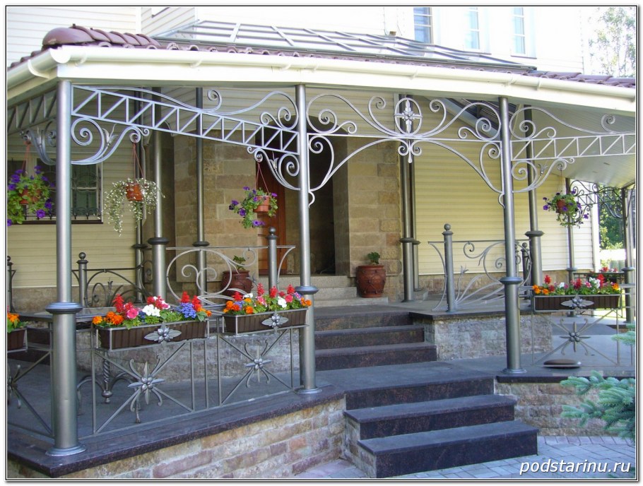 Кованая ограда террасы