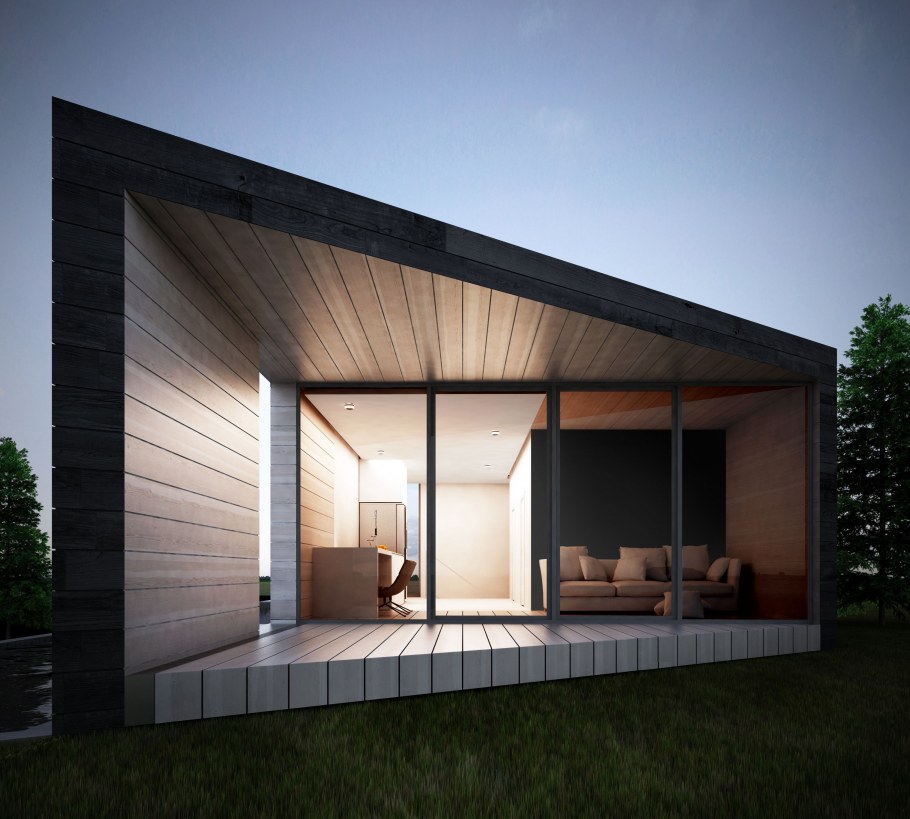 Tiny House с односкатной крышей