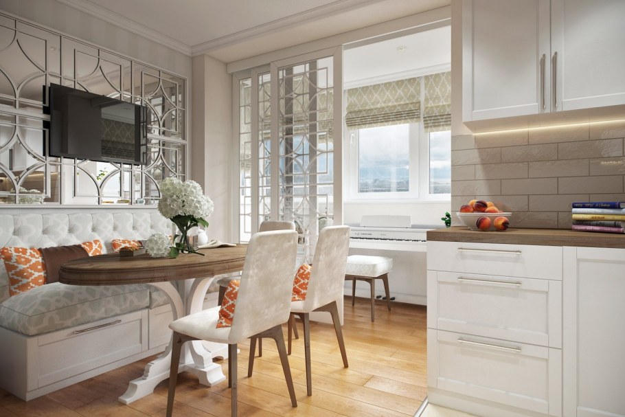 Уютная кухня в городской квартире