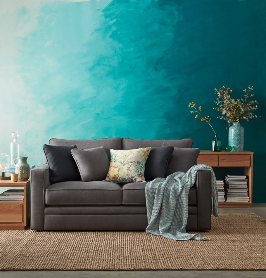 Двухцветное окрашивание стен