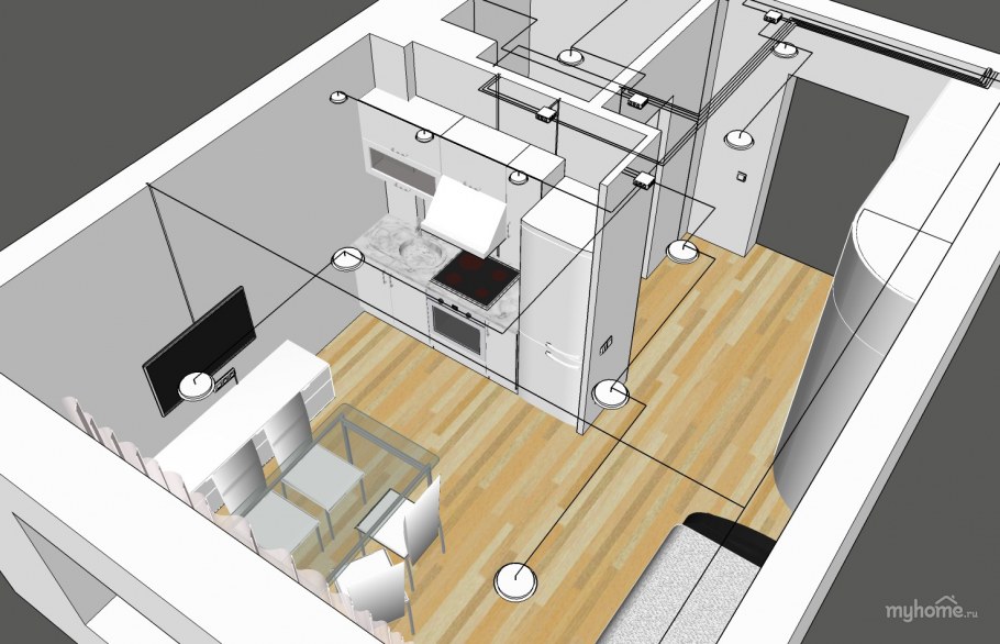 Квартира студия расстановка мебели