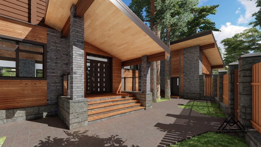 Шале из кирпича