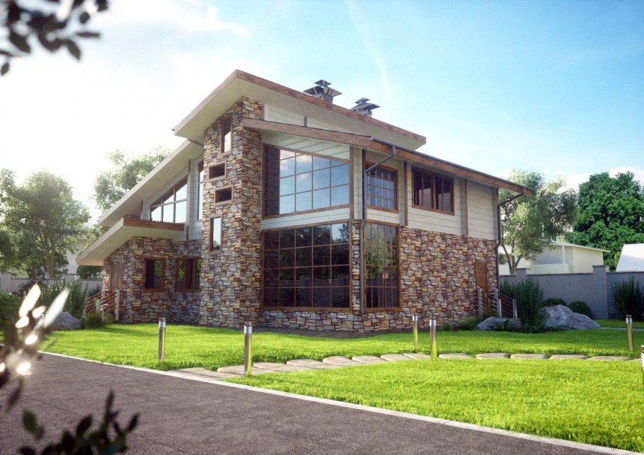 Шале из кирпича