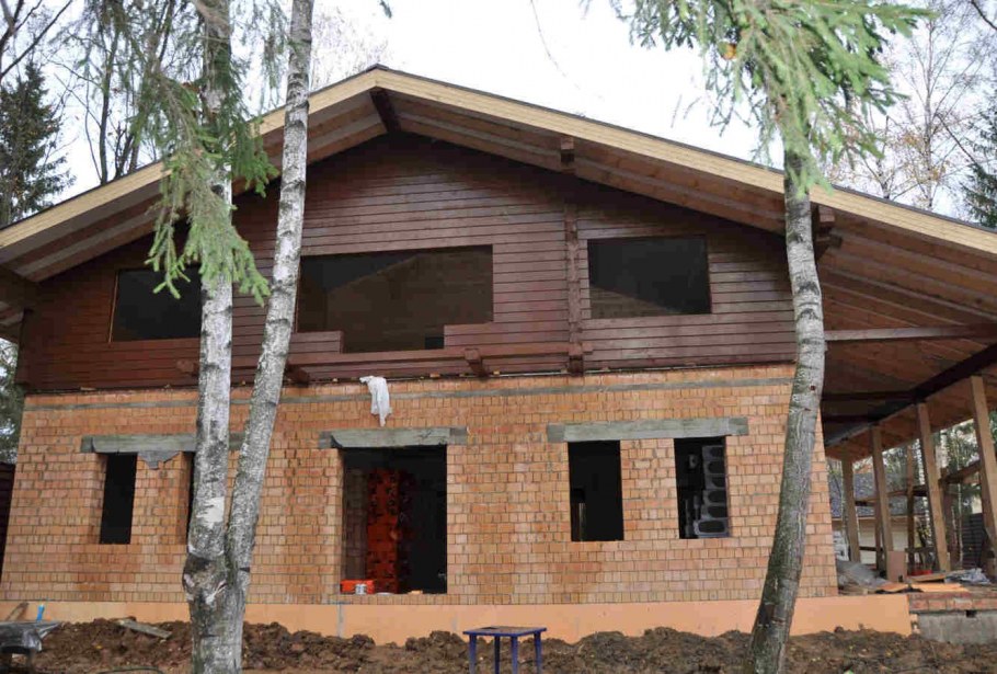 Дом Шале из кирпича