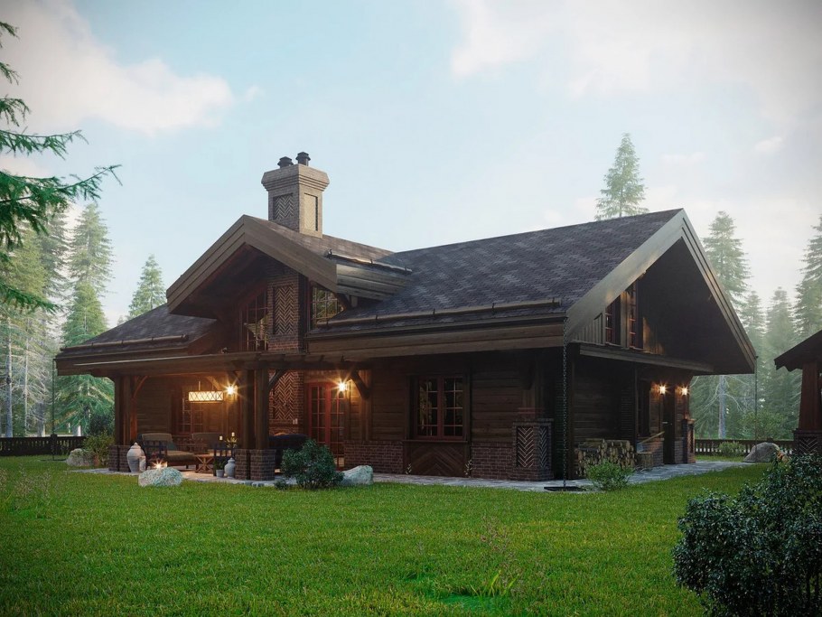 Дом 200кв в стиле Шале