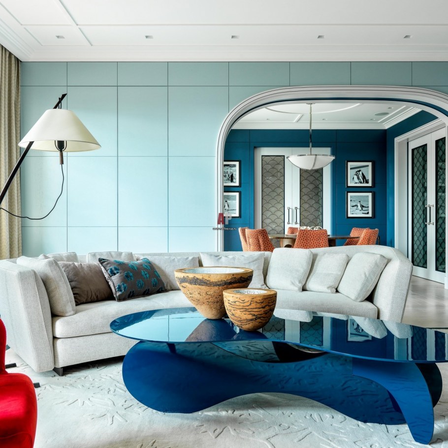 Pantone 19-4052 Classic Blue в интерьере