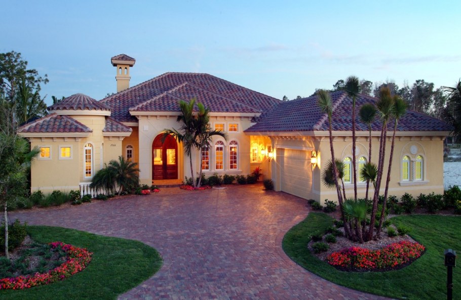 Одноэтажная вилла в средиземноморском стиле