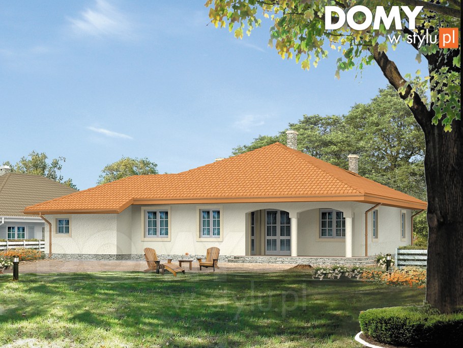 Одноэтажный дом в стиле Испании