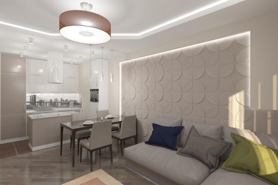 Интерьер квартиры трехкомнатной для семьи