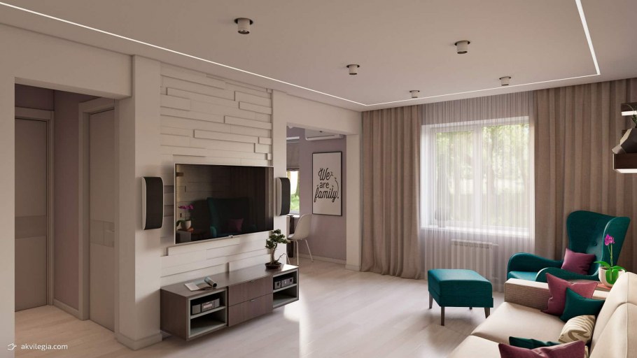 Дизайн четырехкомнатной квартиры