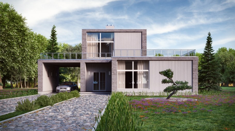 Дома в современном стиле двухэтажные