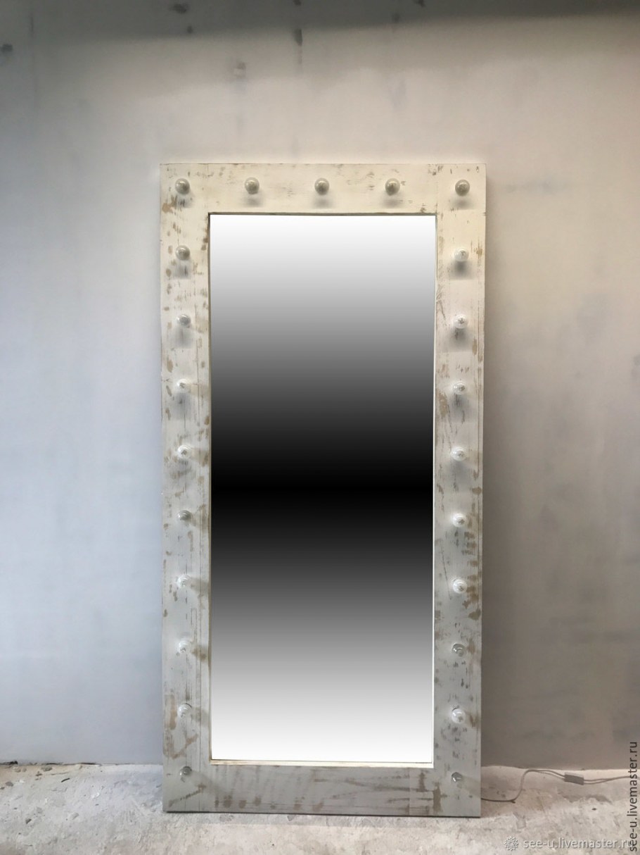 Зеркало гримерное с лампами 190*180