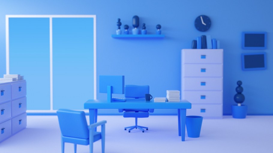 Синяя комната фон