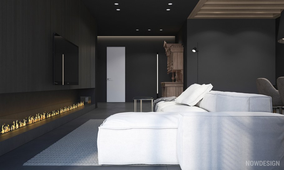 Квартира в стиле Минимализм в темных тонах