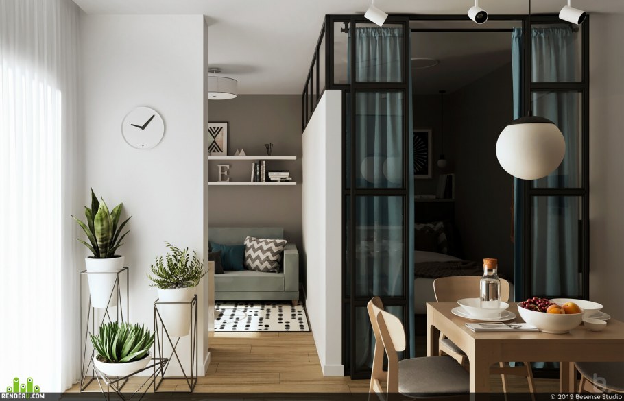 Интерьер маленькой однушки