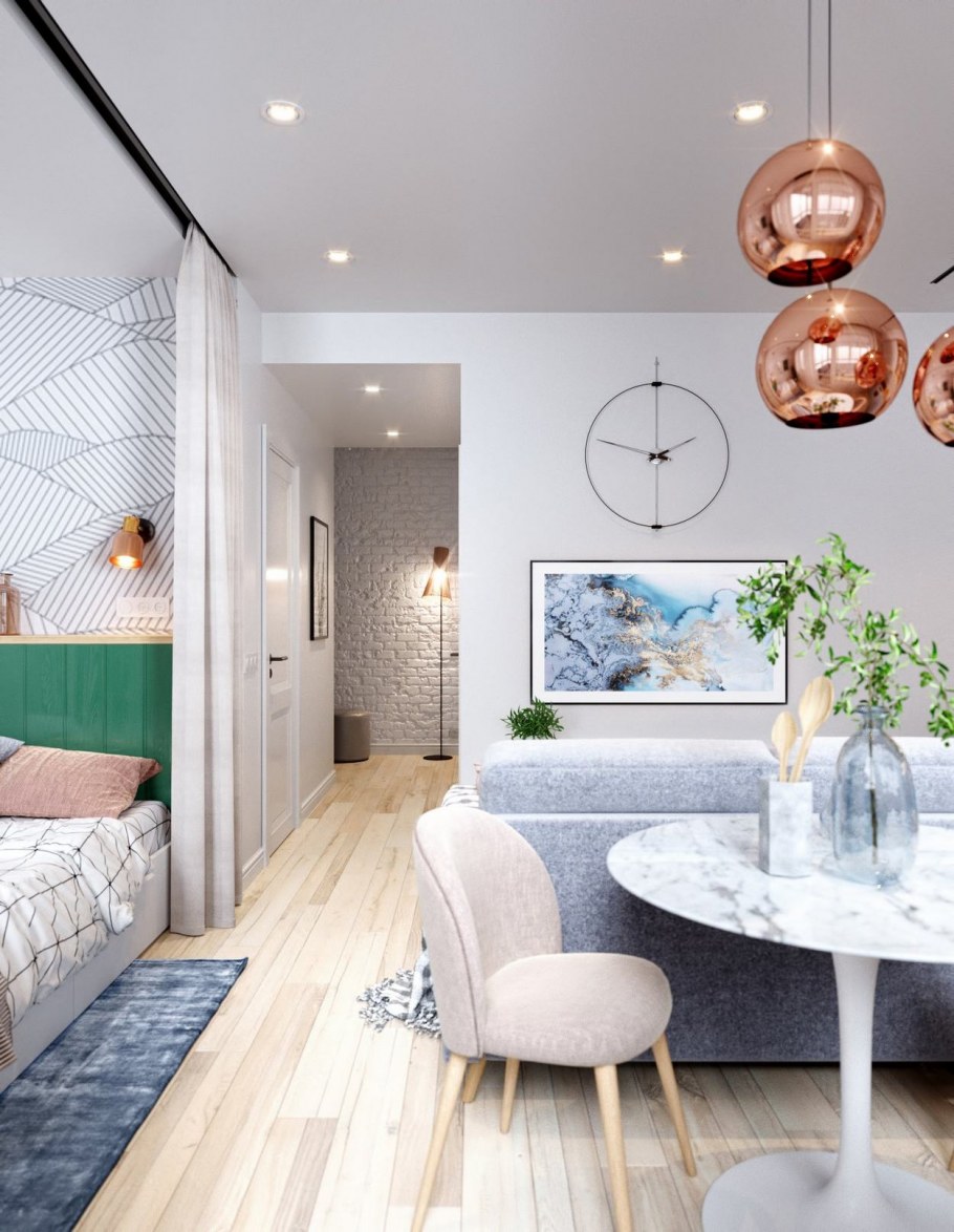 Интерьер квартиры студии малогабаритной