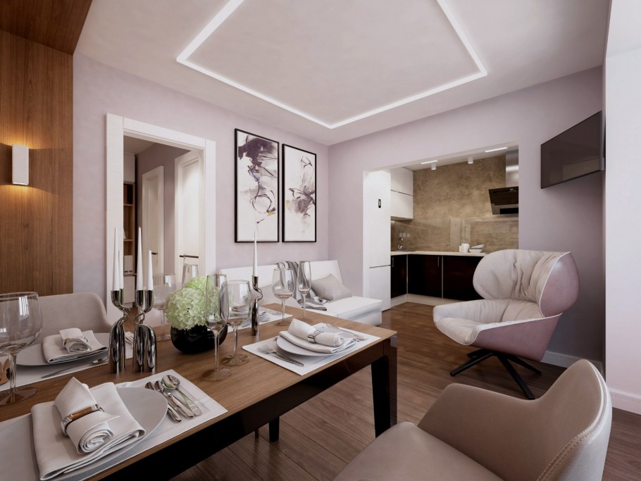 Трехкомнатная квартира интерьер модели