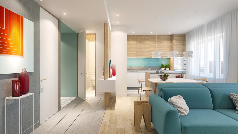 Интерьеры квартир трехкомнатных