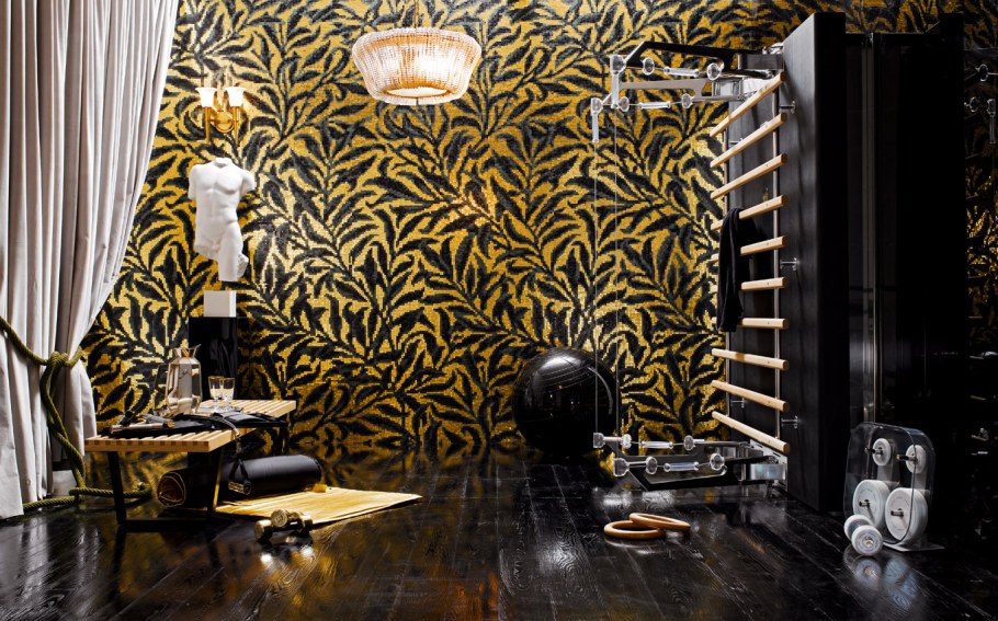 Bisazza панно листья Morris