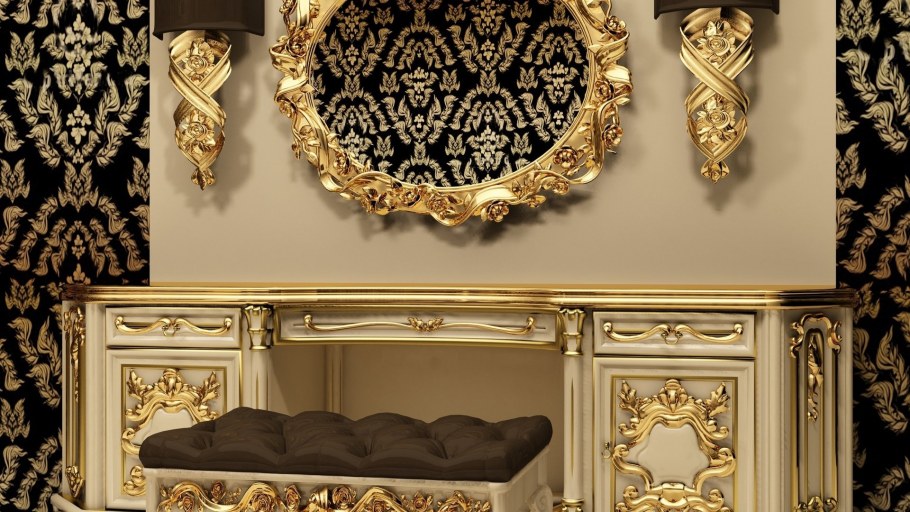Золотой декор в интерьере