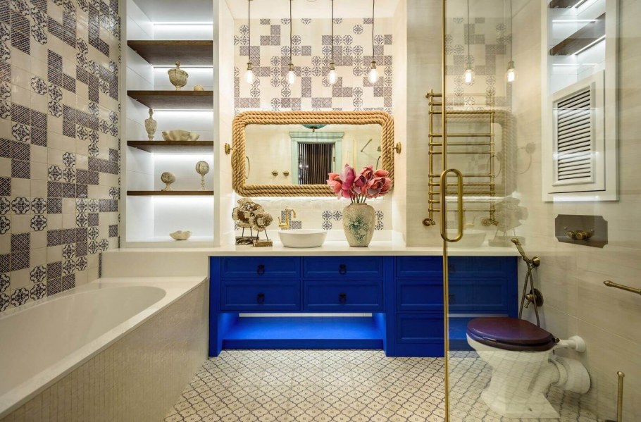 Санузел в средиземноморском стиле