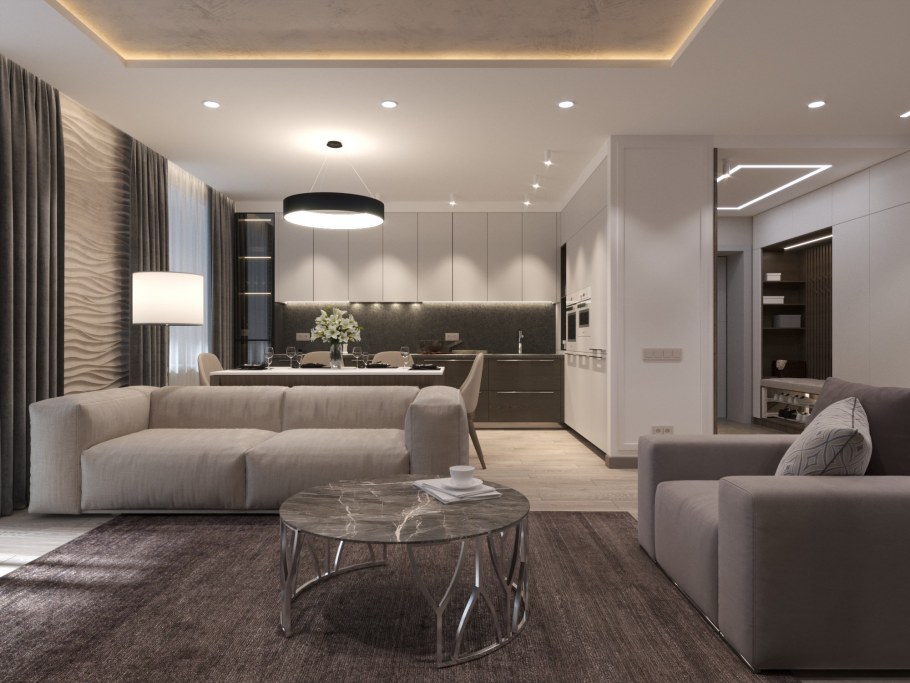 Дизайнерские проекты гостиной