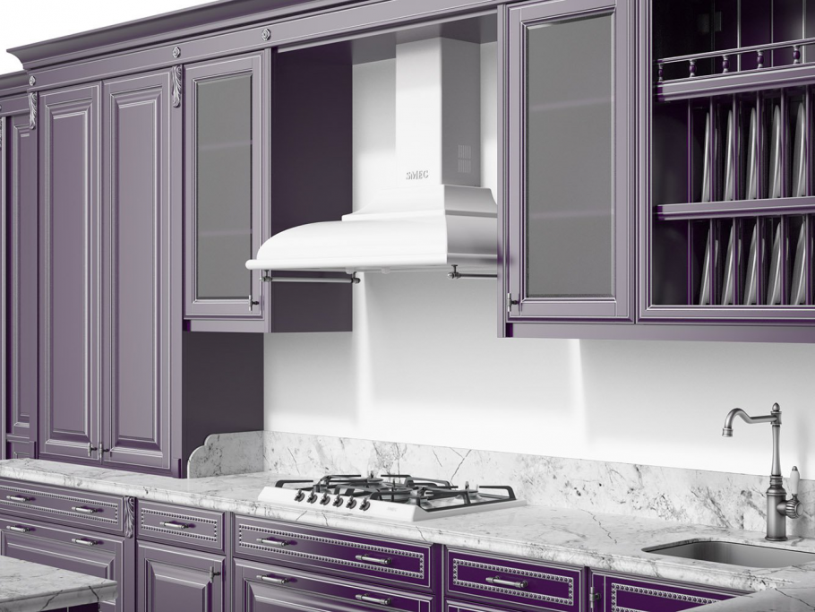 Кухня МДФ дуб патина серебро