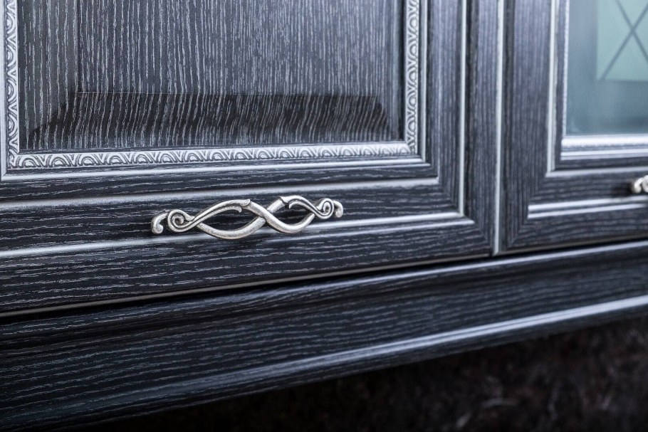 Тумба c раковиной bellezza Амелия 70 белая, патина серебро