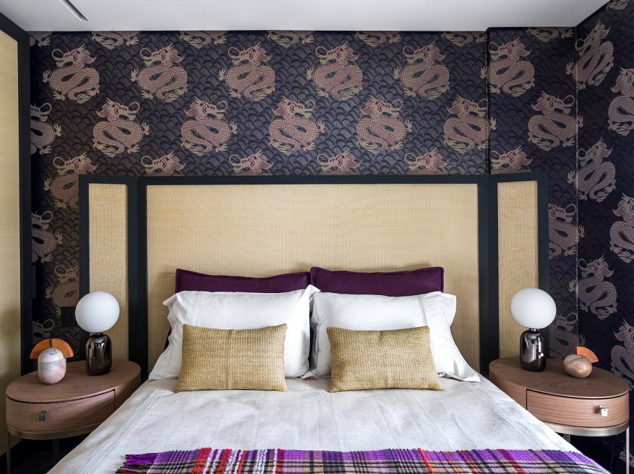 Спальня в серо зеленых тонах