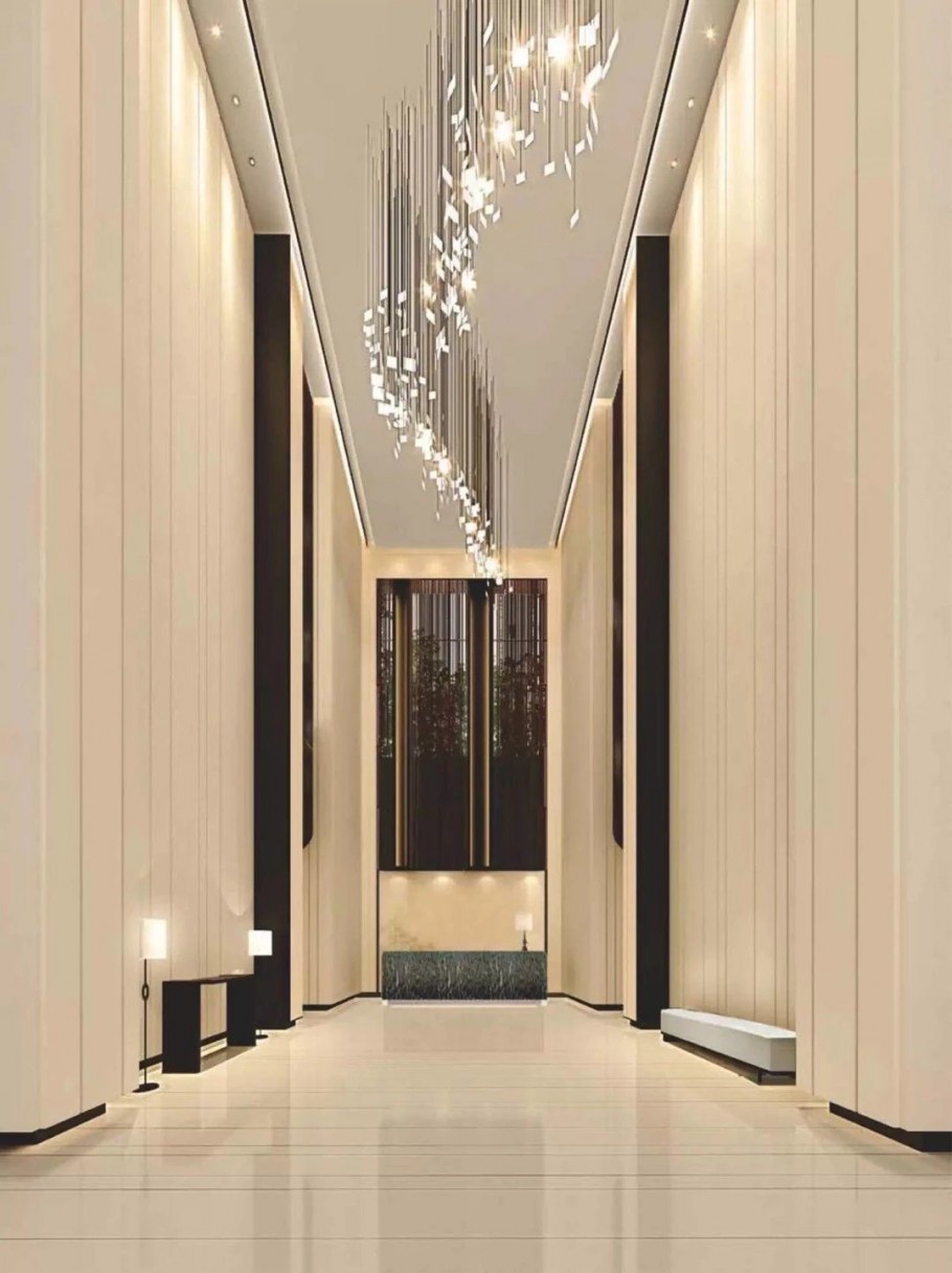 Люстра в длинный коридор