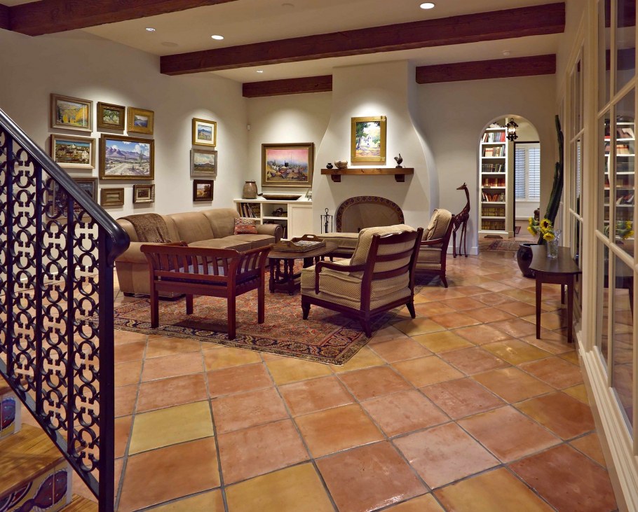 Терракотовая плитка в интерьере