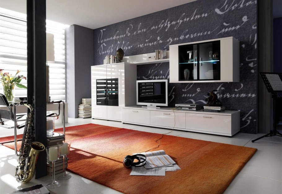 Стенка в современном интерьере