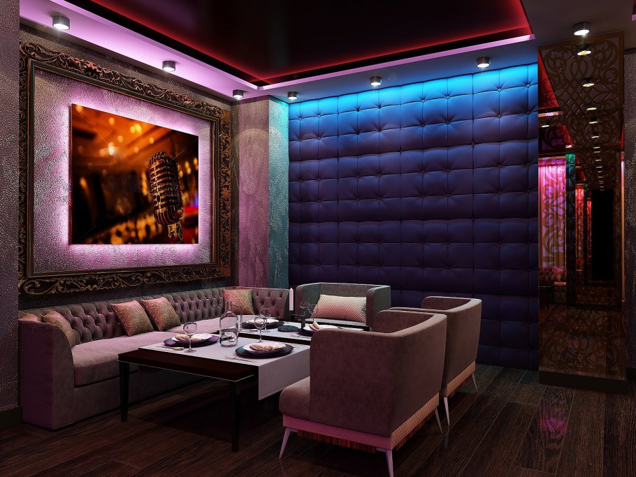 Интерьер вип комнаты в кафе