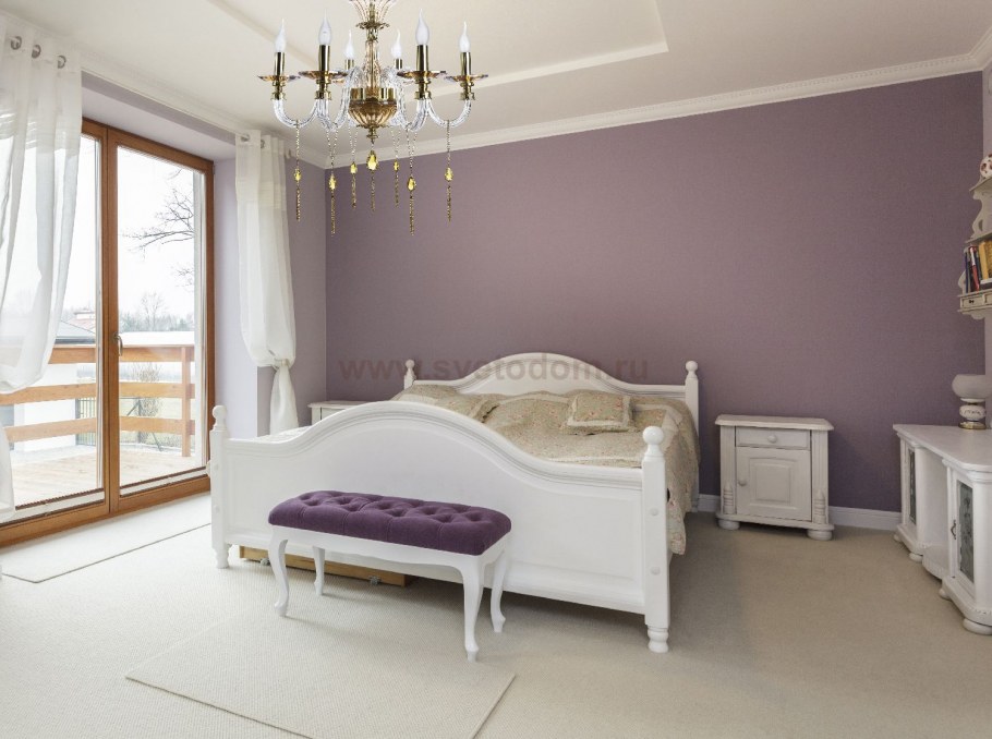 Светло сиреневые стены
