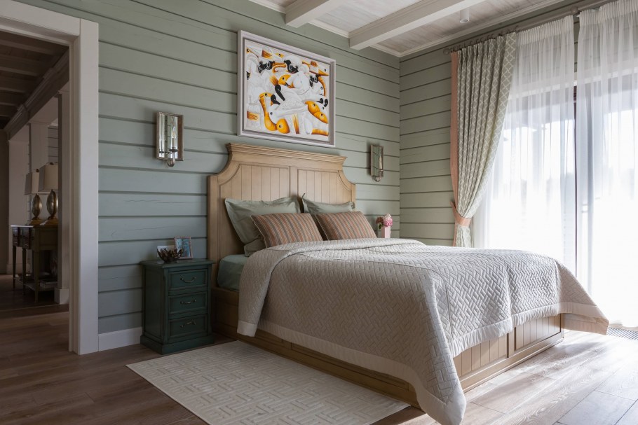 Имитация бруса серый цвет в интерьере