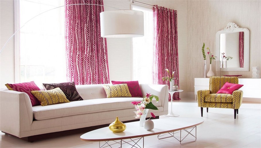 Интерьер в бордовых оттенках