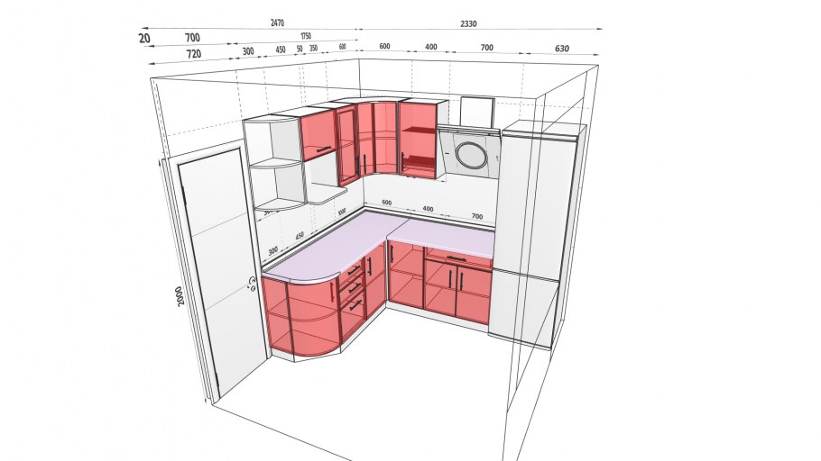 Маленькие кухни с окном