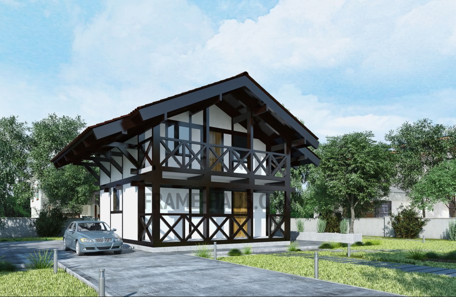 Дом Гарден Хаус фахверк тёмный