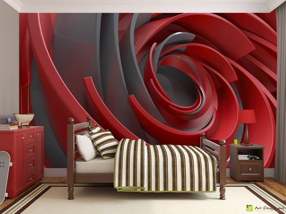 Фотообои абстракция в интерьере