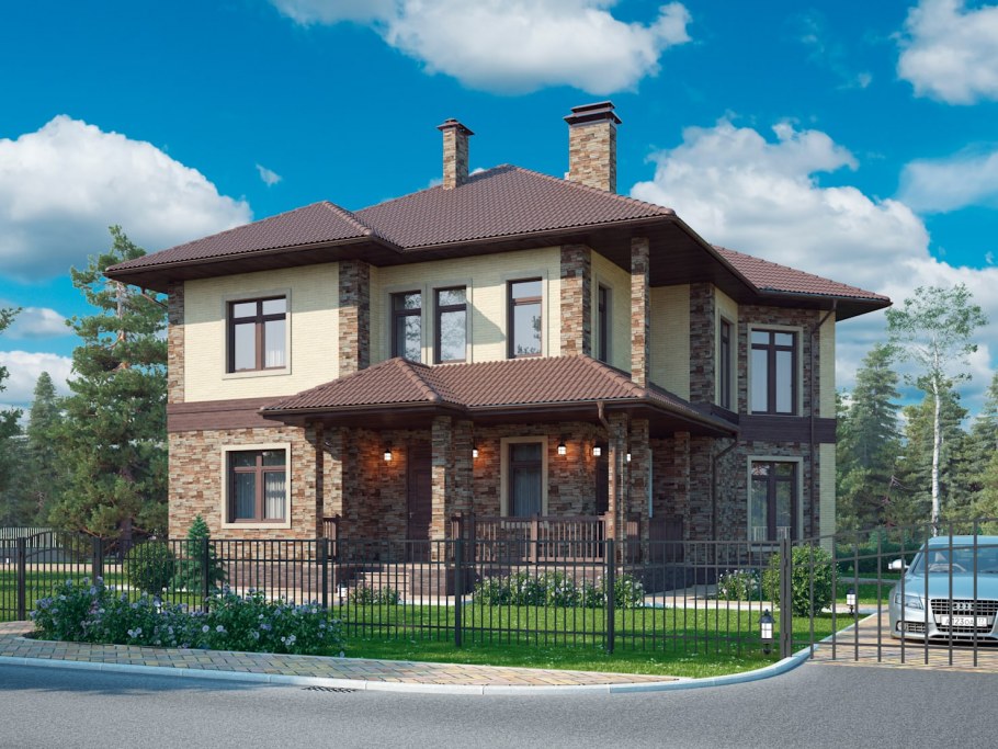 Кирпичный дом 300 кв.м двухэтажный