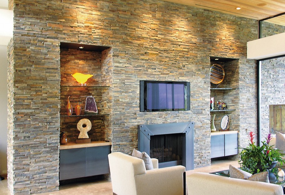 Отделочный камень в интерьере