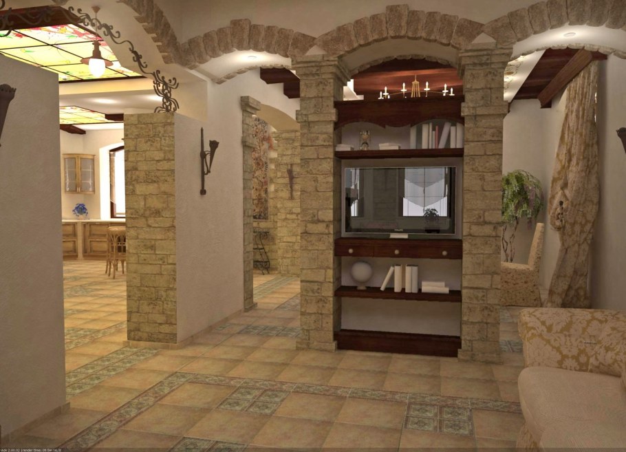 Отделка лоджии декоративным камнем