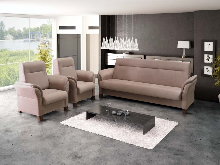 Диван цвета капучино