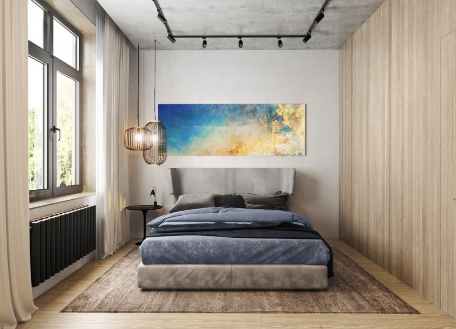 Спальня 15 Минимализм лофт