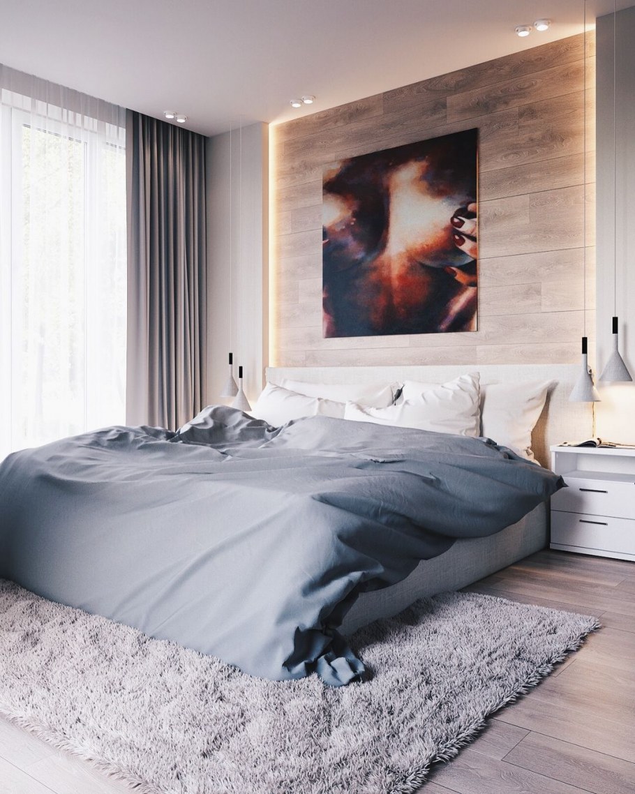 Стильная современная спальня