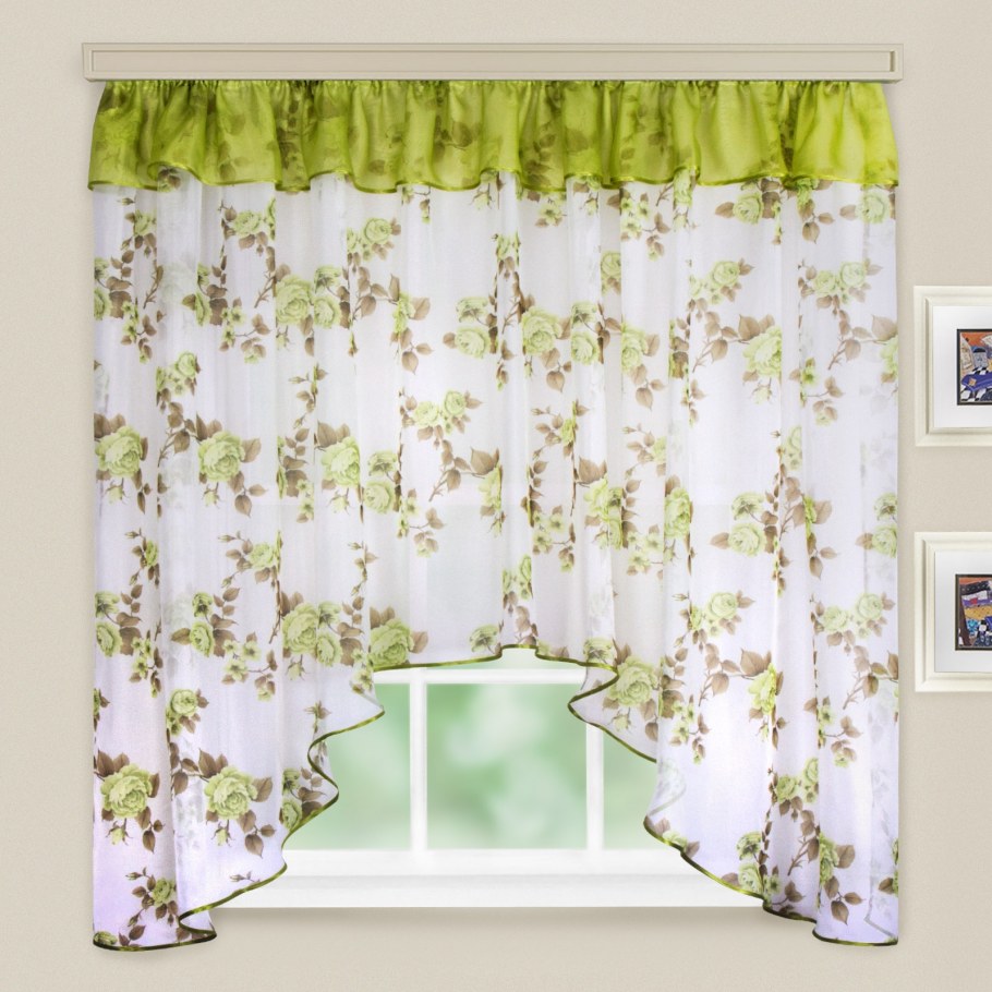 Комплект штор для кухни WITERRA цветы,